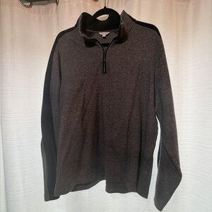 Calvin Klein Men’s Quarter Zip Pullover – Size XL – Gray/Black